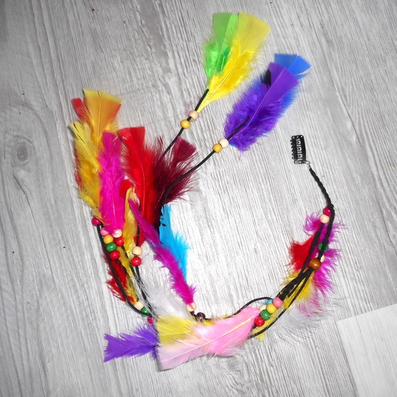 Feather Hair Extention Snap Clip 20" - Picture 1 of 2